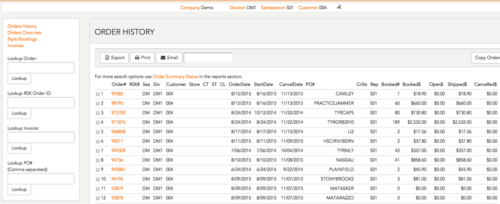 RepSpark Order History