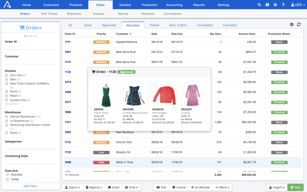 Apparel Software - Fashion ERP, CRM, PLM‎, Inventory - ApparelMagic