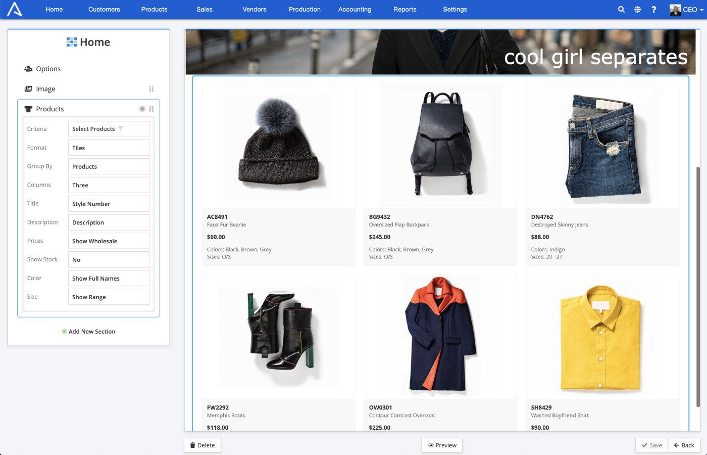 B2B Apparel Software ApparelMagic